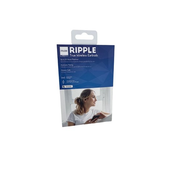 Muze by Vivitar RIPPLE True Wireless Bluetooth Earbuds- New - Picture 2 of 2